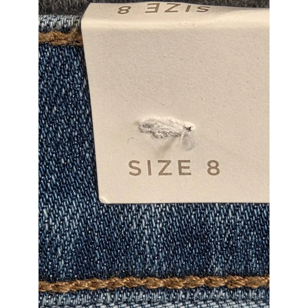 Loft Outlet Modern Skinny Jeans Womens 8 Blue Side Stripe Raw Hem‎ NWT